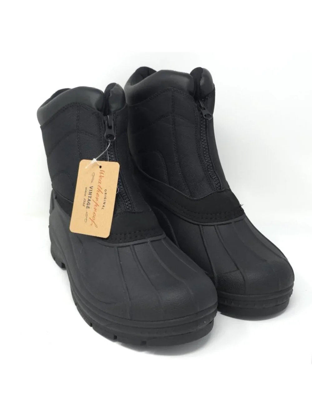 New Weatherproof Vintage Jessie Black Waterproof Snow Boots Men’s 10M - Picture 2 of 10